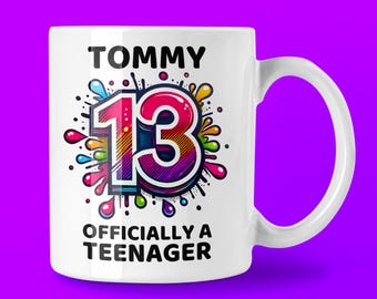 Personalized 13th Birthday Mug: Teenager Gift