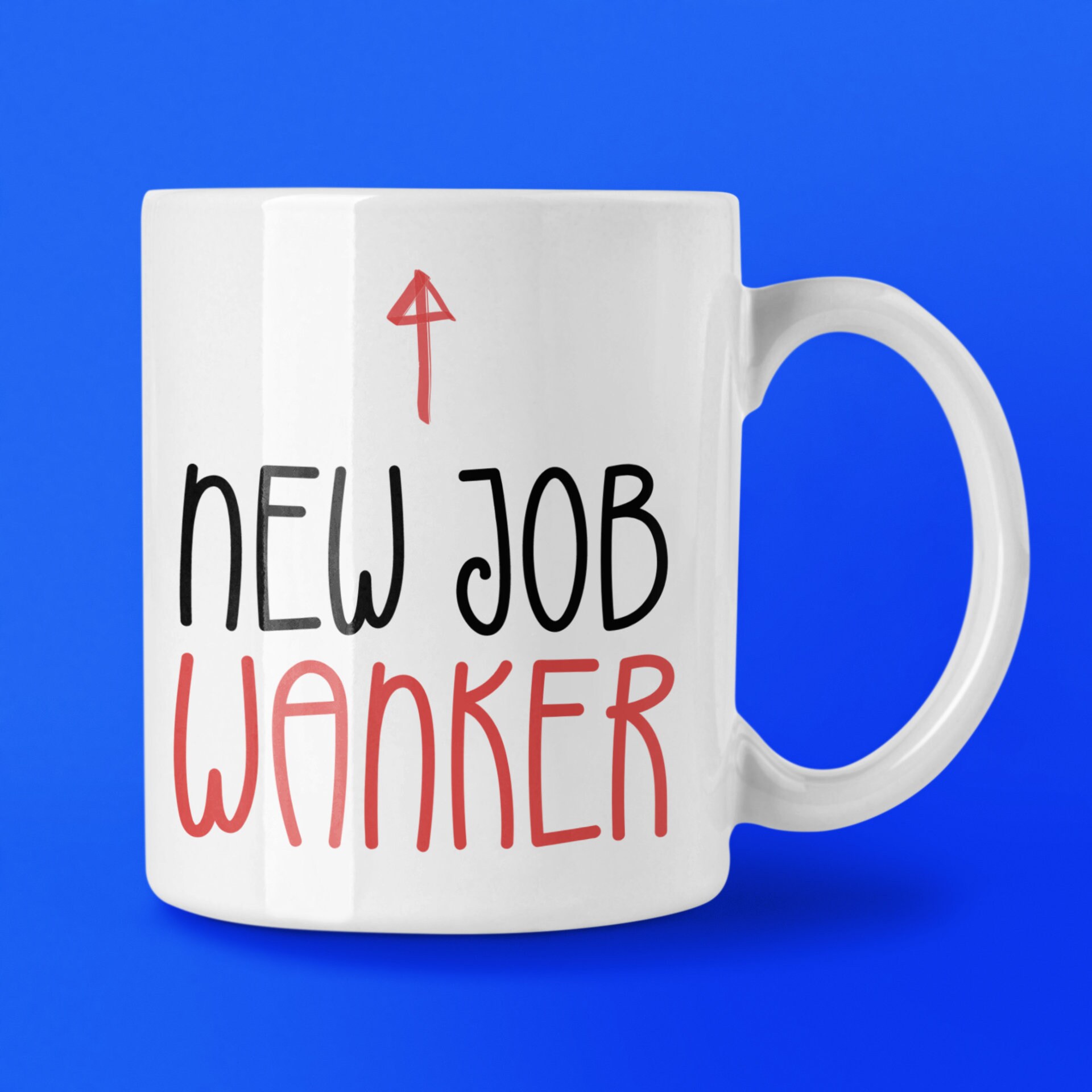 Funny New Job Gift Ideanew Job Wanker Coffee Mugcheeky Fun Etsy UK