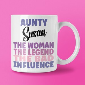 Personalised Aunt Mug, Funny Birthday Gift For Aunty