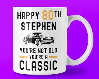 80th Birthday Gift Personalised, 80th Gift For Him, 80th Birthday Mug Custom, Gift For 80 Year Old Man, 80th Coaster, 80th Birth Day Present
