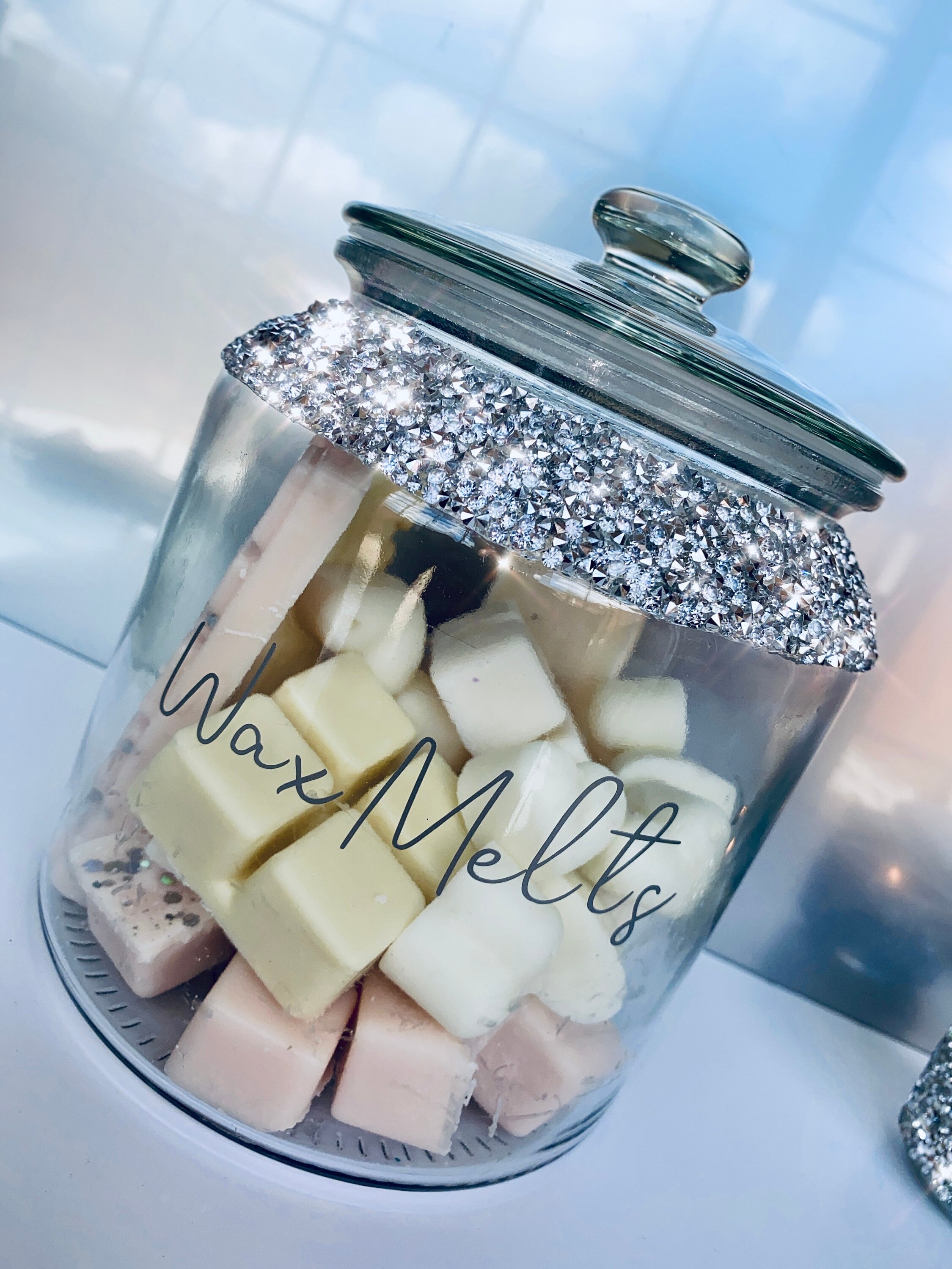 Bath Bomb Storage Jar Crushed Diamond Gift Beautiful Etsy