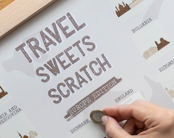 Travel Sweets Scratch-Off Poster: European Foodie Bucket List