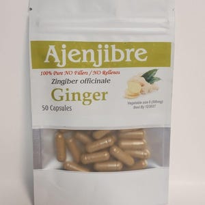 Huereque Ajenjo Ginger Cocolmeca Prodijiosa Cuachalalate Manzanilla palo Guaco Quina Roja Capsules Capsulas