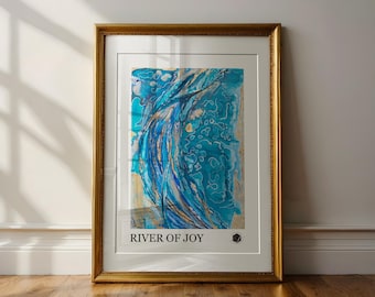 Abstrakte Wand Kunst Drucke, Art Print, Wohnzimmer, Büro, Haus, Meisterzimmer, Wanddekoration, Weihnachtsgeschenke, Geschenk für Sie, Blau