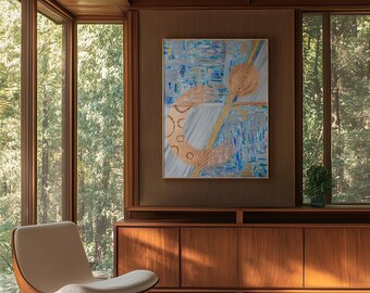 Abstrakte Kunst | Leinwand I große Kunst I abstrakte Malerei I Acryl I handgemaltes Original I 60 x 85 cmI Unikat I silber I gold | struktur
