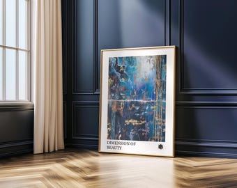 Abstrakte Wand Kunst Druck, Art Print, Wohnzimmer, Büro, Haus, Meisterzimmer, Wanddekoration, Weihnachtsgeschenke, Geschenk für Sie, Blau