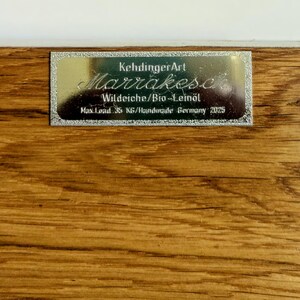 Marrakesch, vintage Standregal. Wildeiche mit Glasmosaik. Wildeiche Natur geölt oder in hell lasiert mit Bienenwachs. Personalisierbar. Bild 4