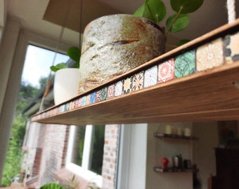 Hangplank, wild eikenhout, Marrakech. Kleurrijk. Aanpasbaar.