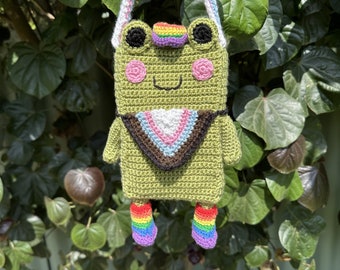 LGBT+ Pride Cowboy Frog Crossbody Bag - CROCHET PATTERN