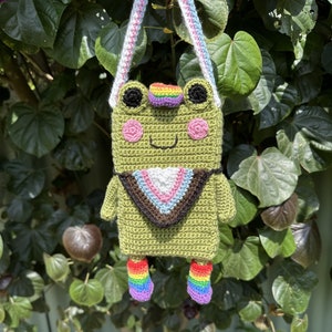 LGBT+ Pride Cowboy Frog Crossbody Bag - CROCHET PATTERN