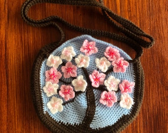 CROCHET PATTERN - Cherry Blossom Crossbody bag