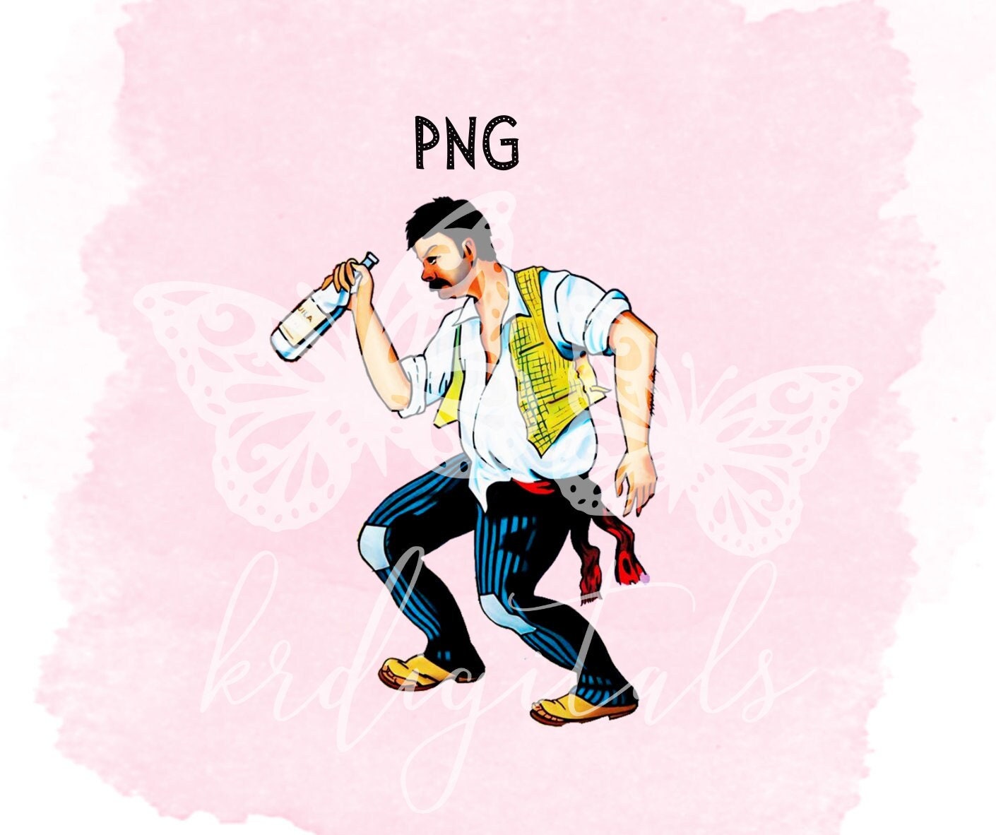 El Borracho Loteria PNG - Etsy Singapore