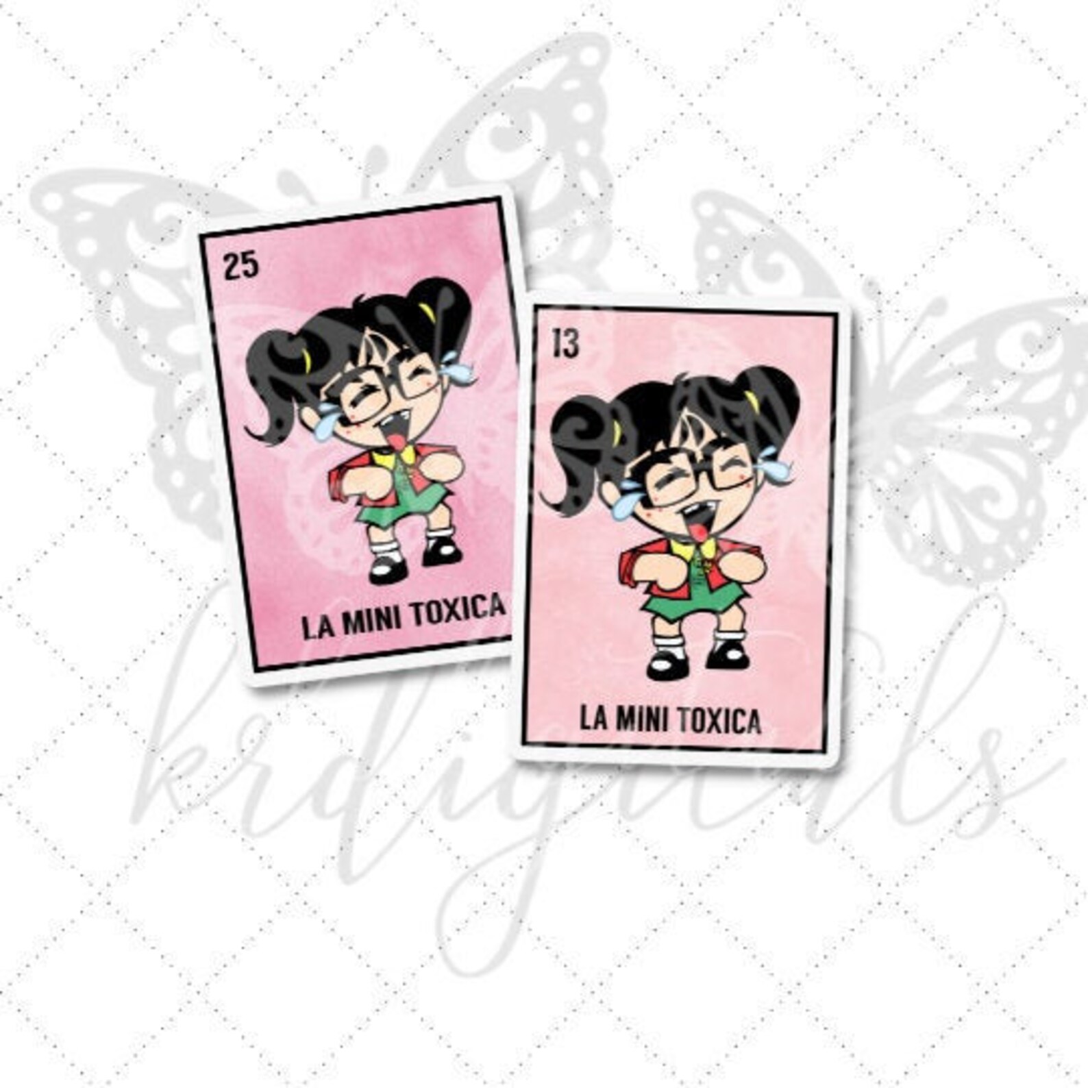 La Mini Toxica ORIGINAL Loteria Card PNG Etsy