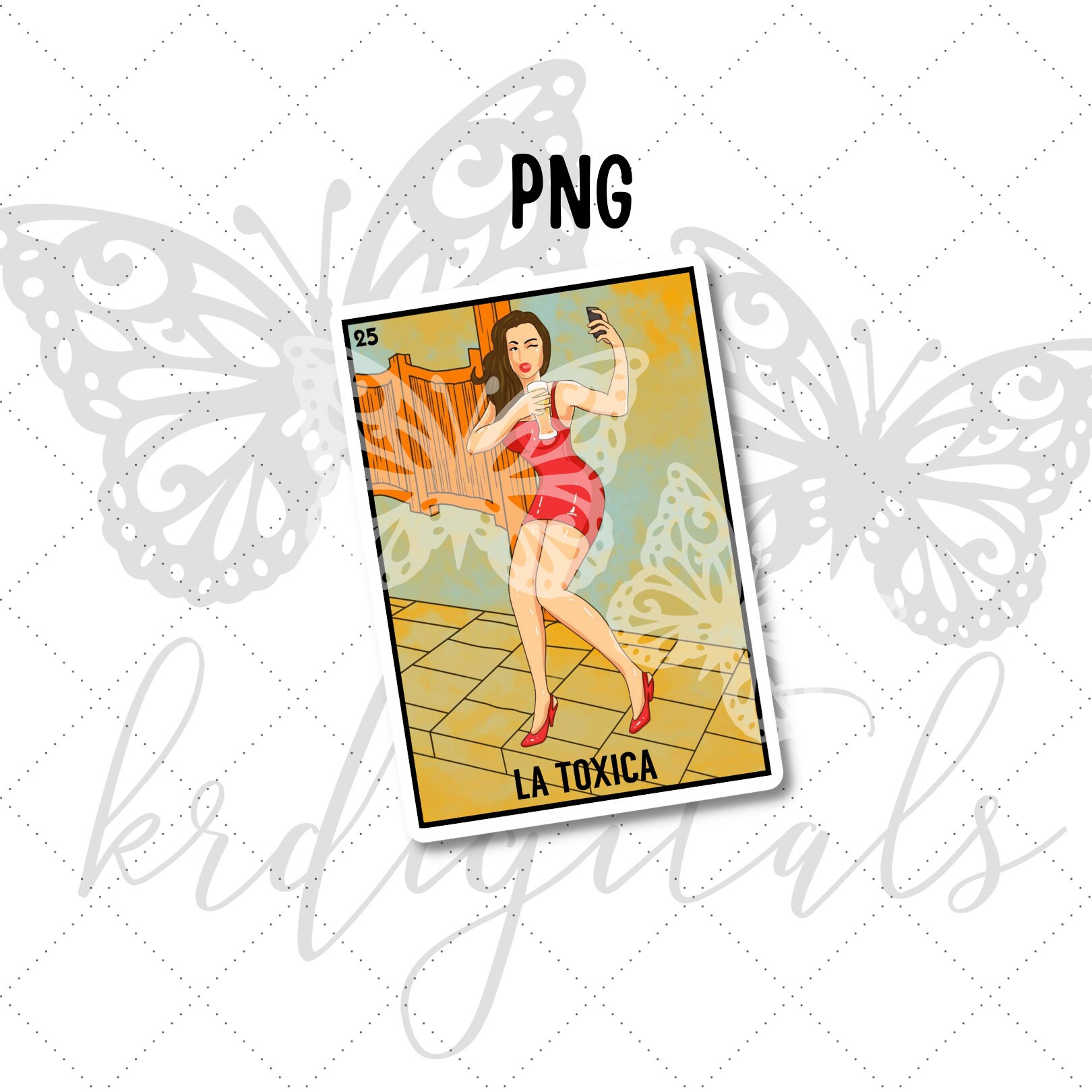 La Toxica Loteria Card PNG - Etsy