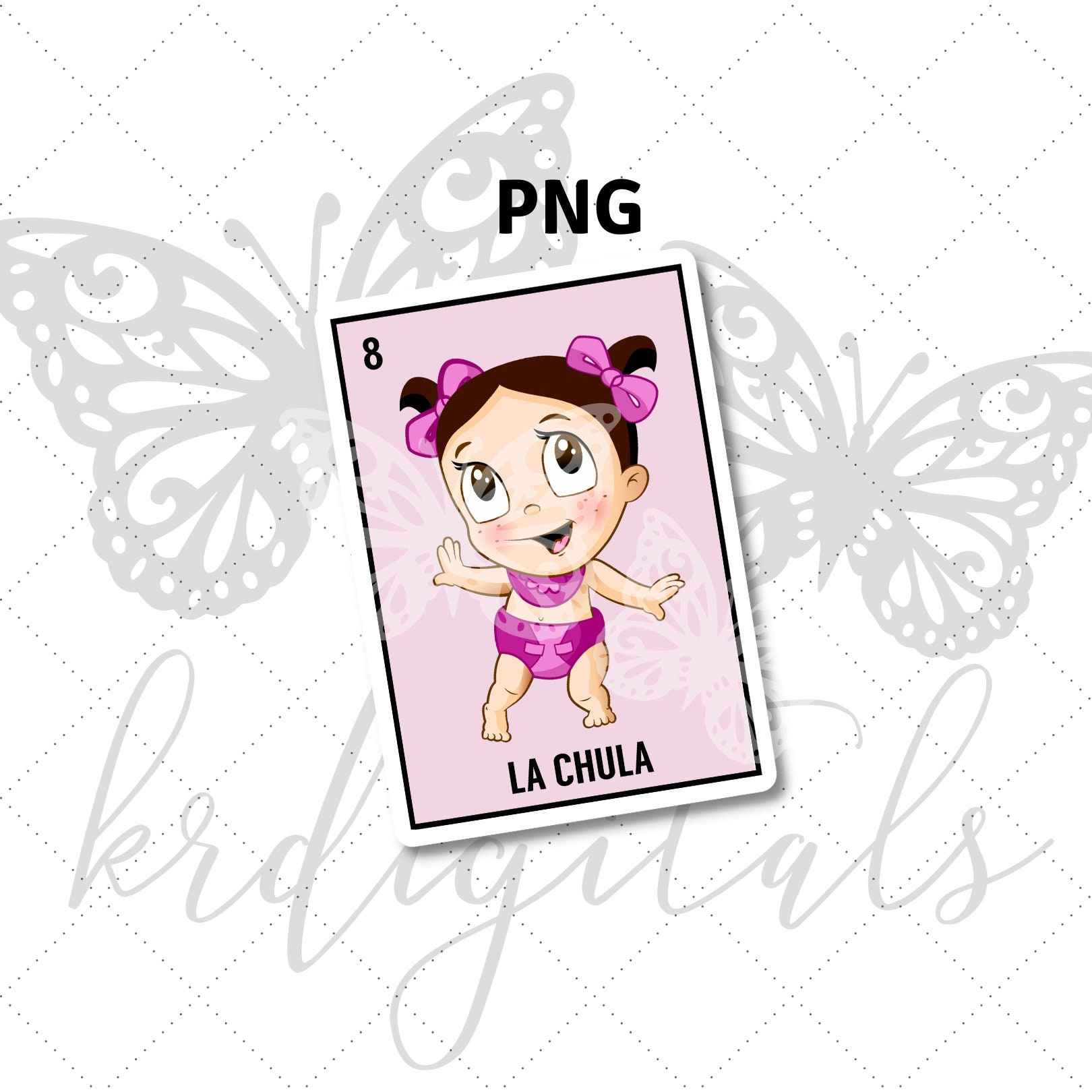 La Chula Popis Loteria Card PNG Etsy