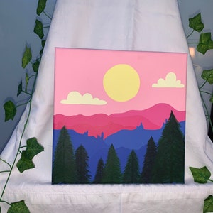 Sunset Over Mountaintops
