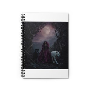 Fantasy Wolf Mystical Spiral Notebook - Ruled Line, Journal, Diary, Writing Pad, Notepad