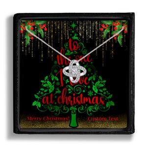 Quello che amo Nodo d'amore duraturo Messaggio personalizzato personalizzato Carta regalo Calze di Natale Stuffer Idea