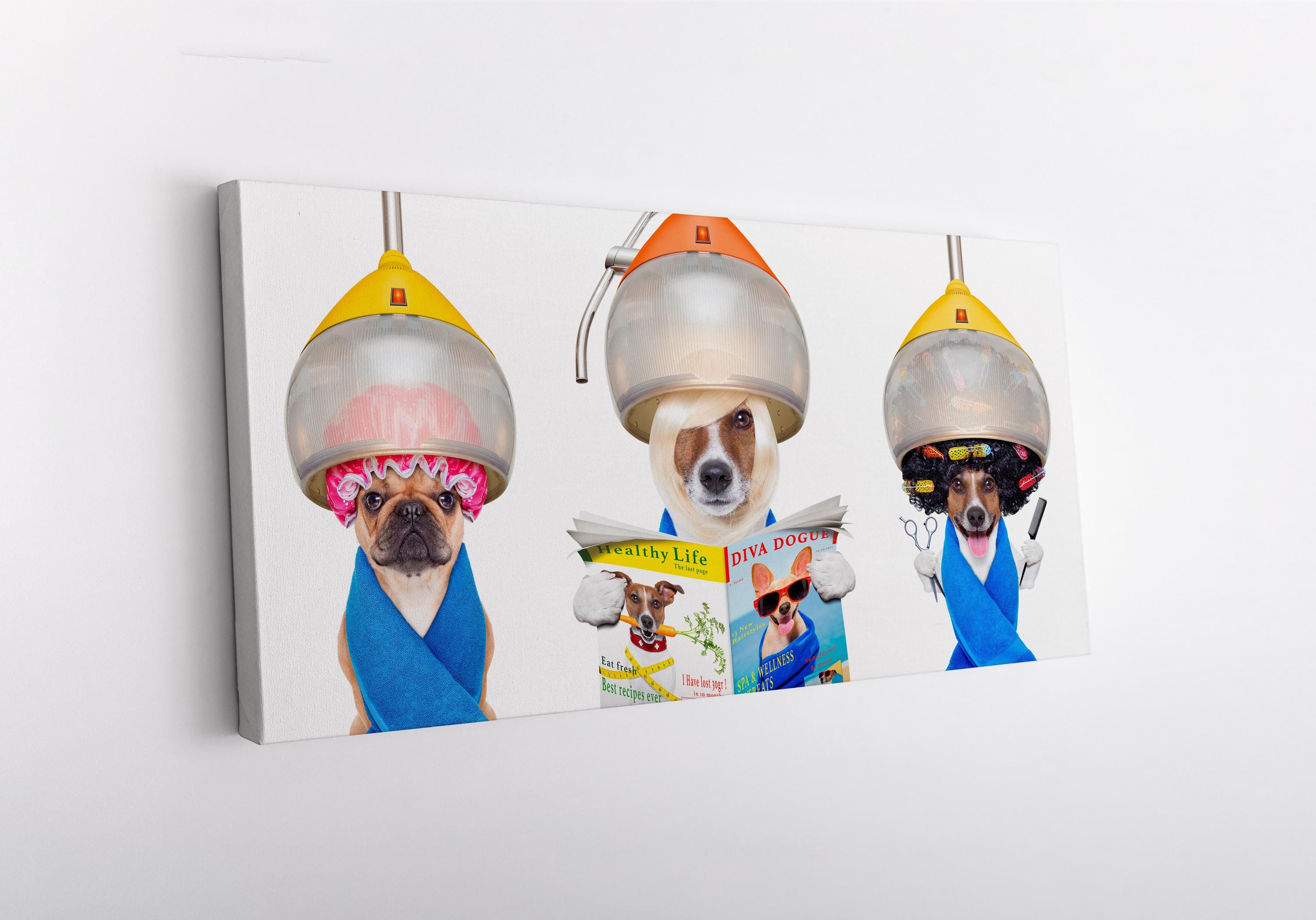 Dog Grooming Wall Canvas