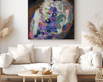The Virgin, Gustav Klimt Painting Reproduction, Canvas Print Wall Art, Classic Artwork for Living Room Decor
