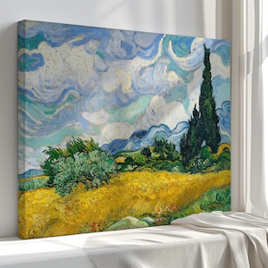 Canvasafdruk Van Gogh-korenveld: vintage kunstreproductie