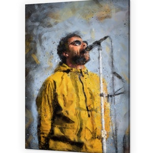 Tableau Pop Art Liam Gallagher Oasis – Toile Encadrée, Impression Artistique Murale