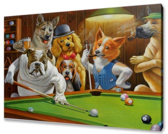Cassius Marcellus Coolidge Dogs Hustler, impression sur toile, art mural, livraison rapide gratuite au Royaume-Uni