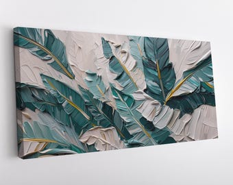 Banana Leaves Canvas Print - Tropical Wall Art, Greenery Decor, Nature-Inspired Home Decor, Perfect for Living Room & Bedroom