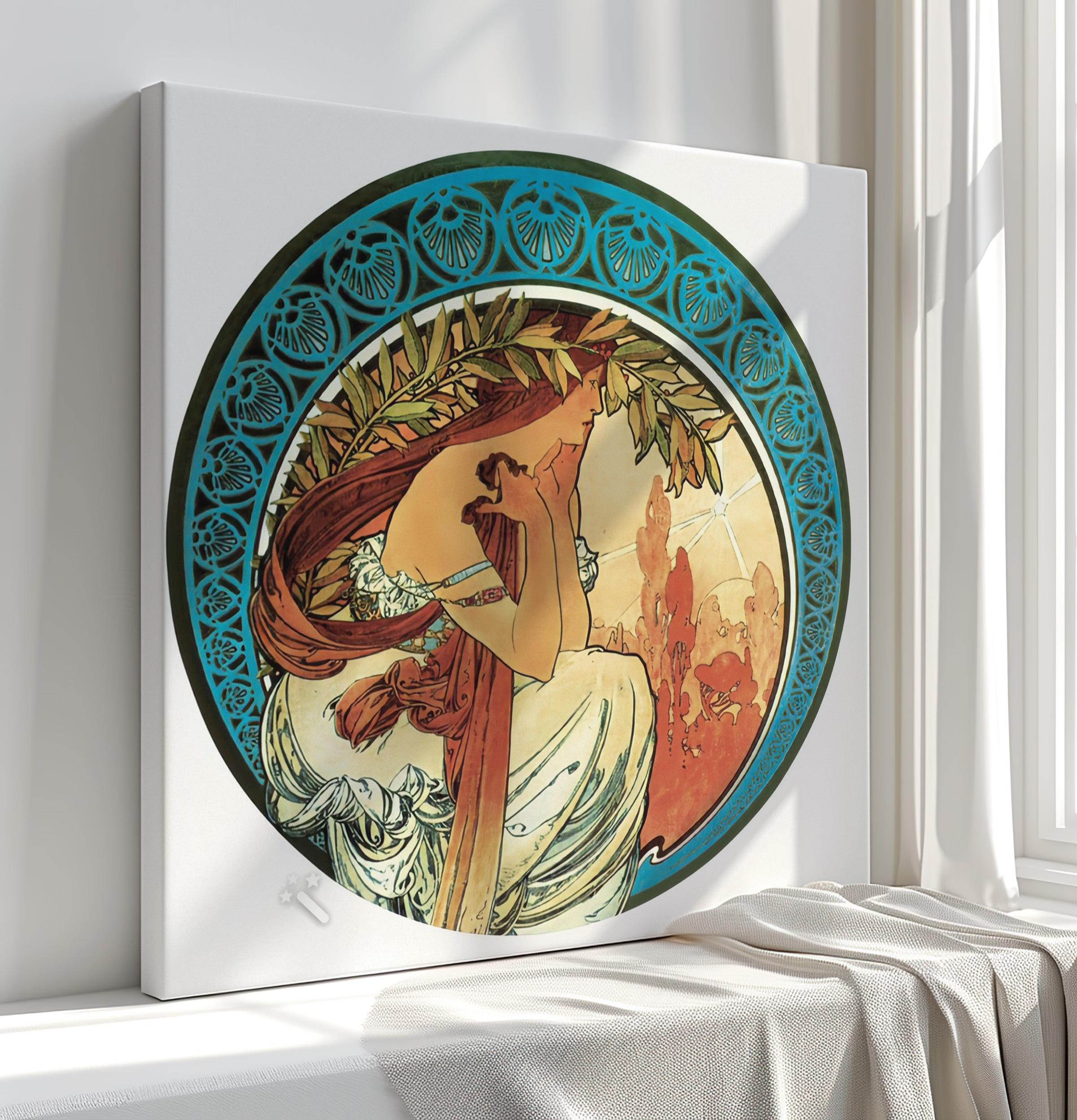 Four Season Girl Alphonse Mucha Canvas Print – Art Nouveau Wall