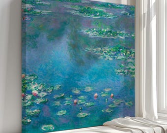 The Lily Pond Canvas Print | Classic Painting Reproduction | Wall Art Decor | Home Décor Masterpiece by Claude Monet