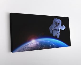 Astronaut Canvas Print – Space Wall Art, Cosmic Decor, Kids Room Art