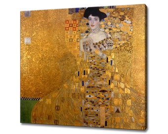 Gustav Klimt Art Print | Portrait of Adele Canvas Picture | Classic Painting Wall Hanging | High Quality Wall Art