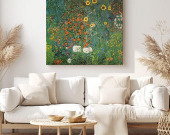 Pear Tree, Gustav Klimt Painting Reproduction, Canvas Print Wall Art, Classic Artwork for Living Room Decor