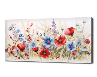 Wildflower Meadow Art Print | Watercolour Botanical Floral Wall Hanging