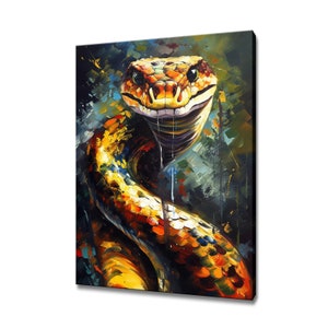 Snake canvas print picture wall hanging handmade art print home decor gifts fast delivery