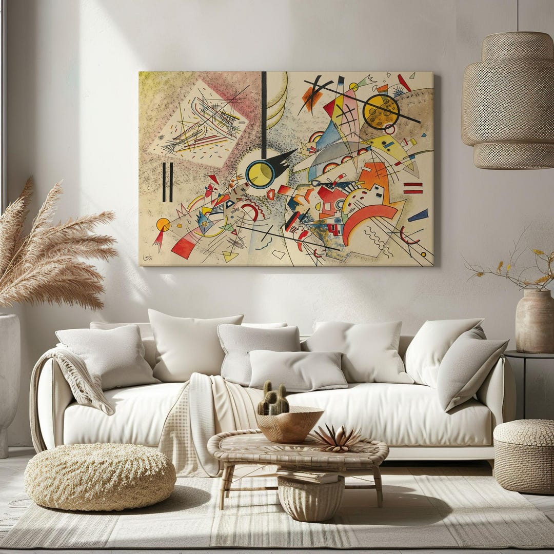 Wassily Kandinsky、OHNE TITEL、海外版超希少レゾネ Wassily Kandinsky Abstract Canvas Print – Modern Wall Art