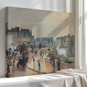 Monet &#39;The Pont Neuf&#39; canvasprint: vintage muurkunst