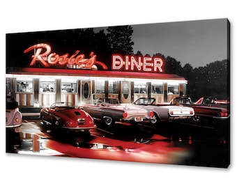 Rosie's Diner Canvas Print Picture Wall Art Fast Delivery