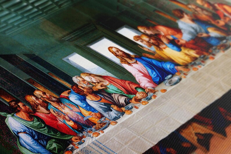 The Last Supper Wall Art Print | Religious Decor | Vintage Church ...
