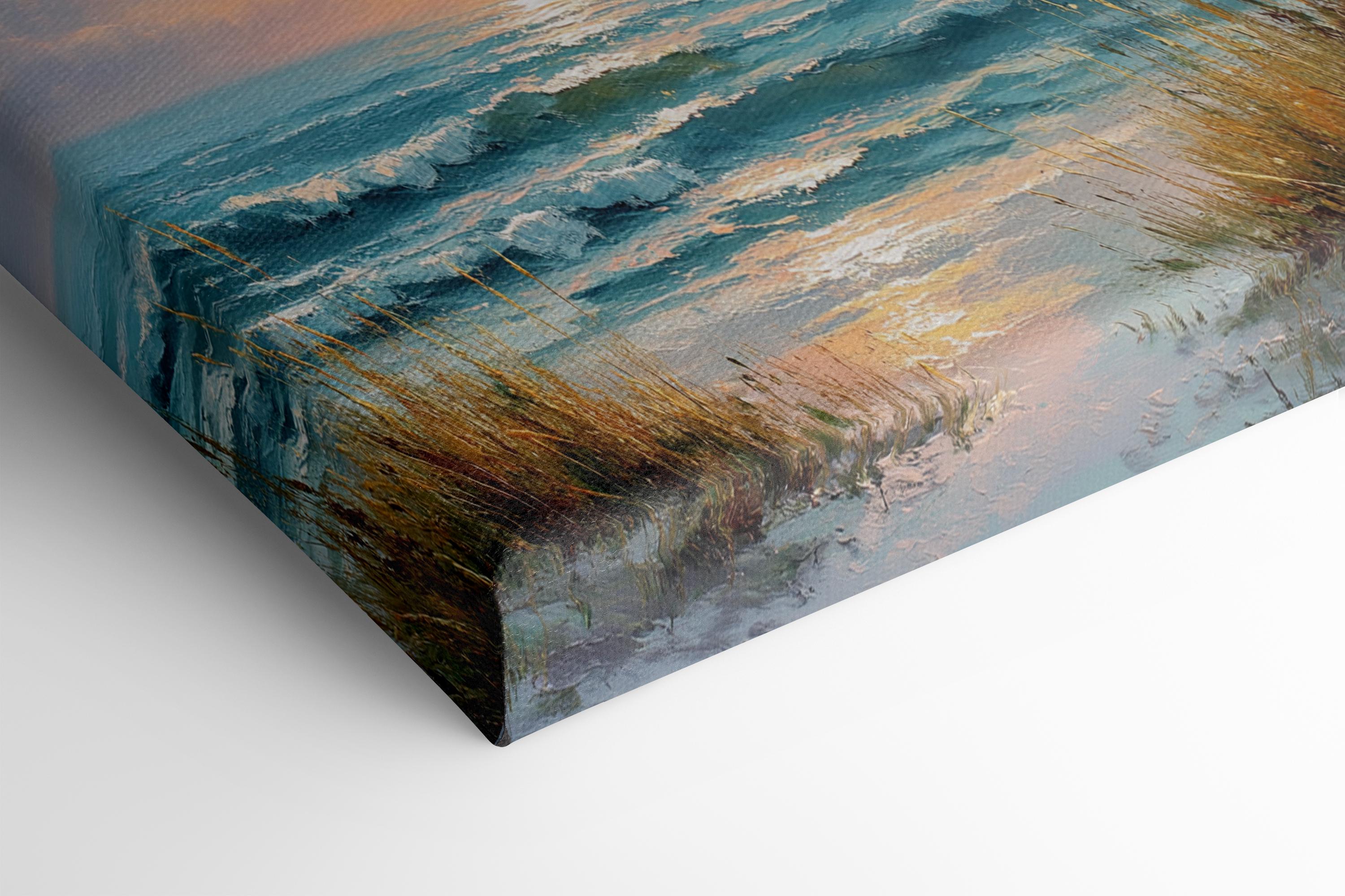 Sunset Beach Canvas Print, Tropical Coastal Wall Art - Etsy