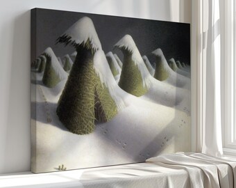 Grant Wood's January Canvas Print: Vintage Style Wall Art