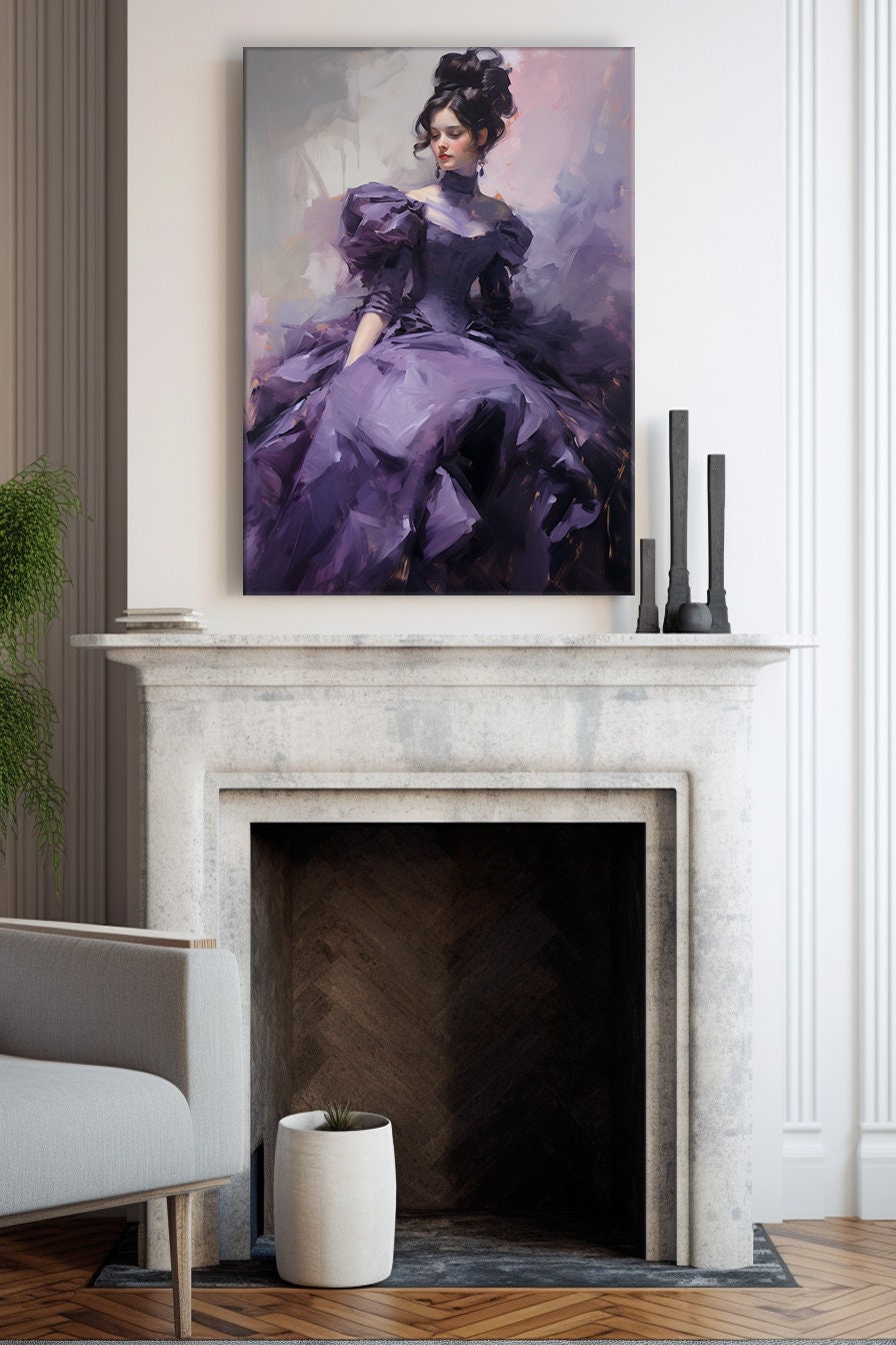strapless open back dress A Girl in Purple Frock – PaintWaint main image 1