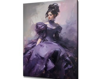 Lady in Violet Purple Baroque Dress Canvas Print | Fashion Art Print |  Vintage Portrait Painting Print I Victorian Antique Female Wall Art - Etsy  Norway