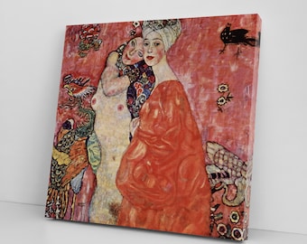 The Women Friends, Gustav Klimt Painting Reproduction, Canvas Print Wall Art, Classic Artwork for Living Room Decor