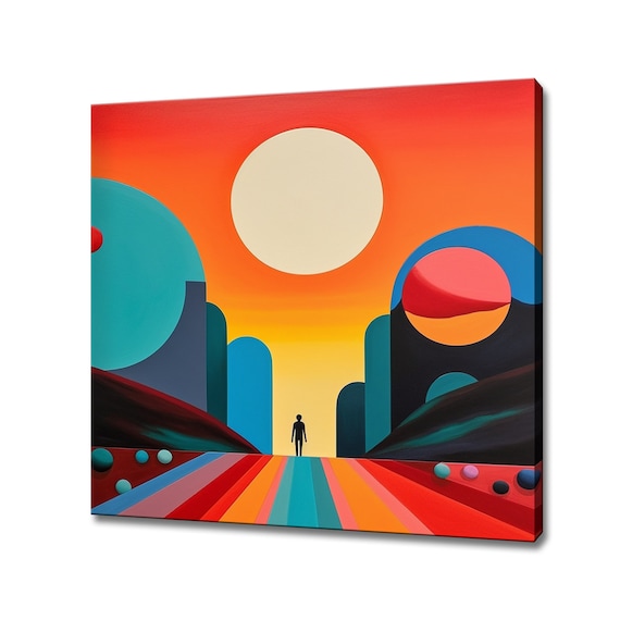 Abstract Psychedelic Realism Minimalism Modern Canvas Print