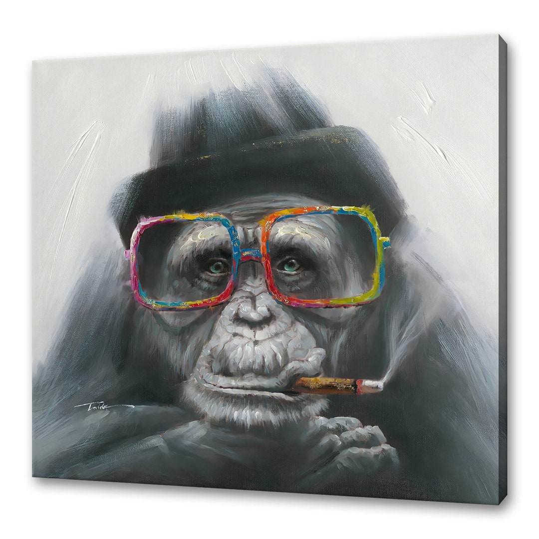 MJEDC Banksy Bilder Leinwand 3 Affen Bild Graffiti  Produktbild-Vorschau 2