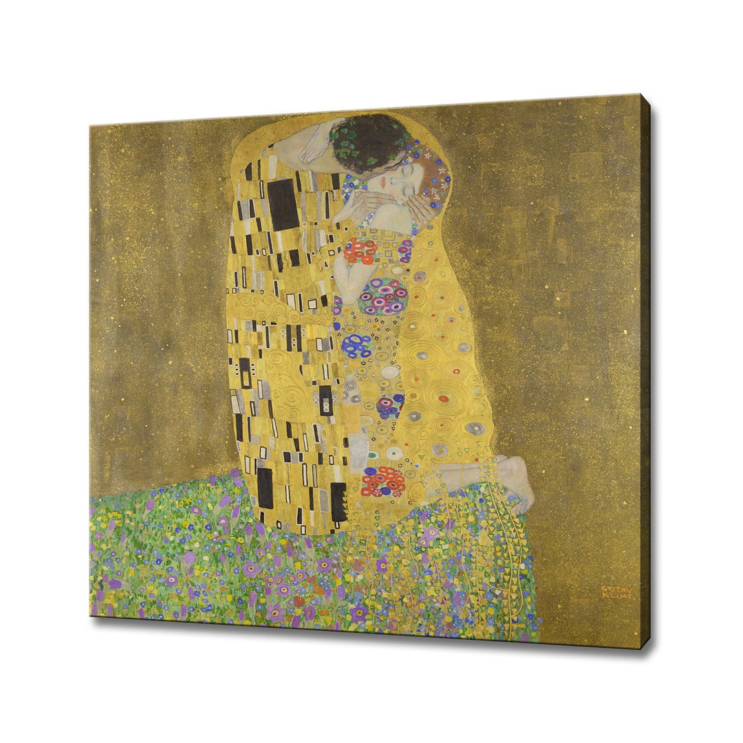 Gustav Klimt Art Print | the Kiss Canvas Picture | Classic Painting ...