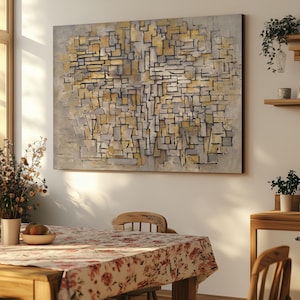 Mondriaandoek: vintage abstracte kunstreproductie