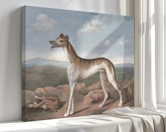 Greyhound Canvas Print: Vintage William Sartorius Painting Reproduction