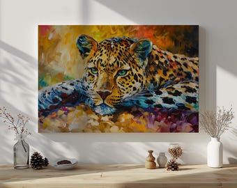 Leopard Canvas Print – Contemporary Wall Art, Ready to Hang
